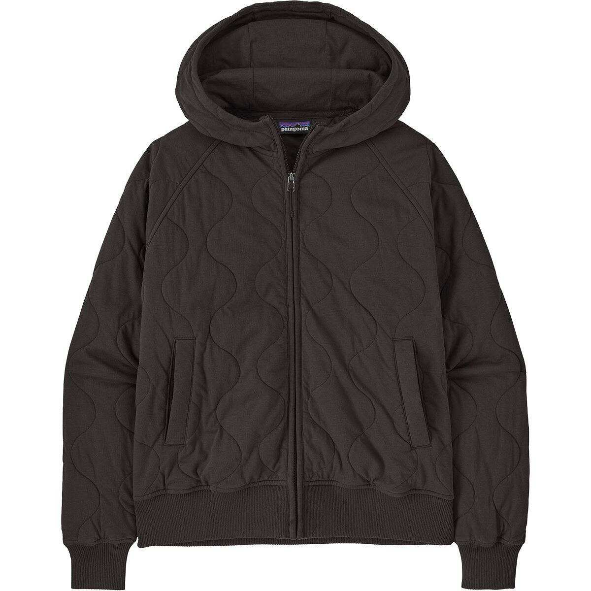 Image of Patagonia Daily Quilted Hooded Jacket - Women's Black, L