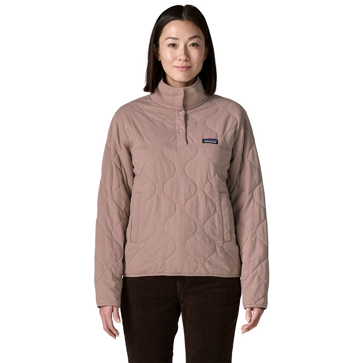 Image of Patagonia Daily Quilted Snap-T Pullover - Women's Stingray Mauve, XS