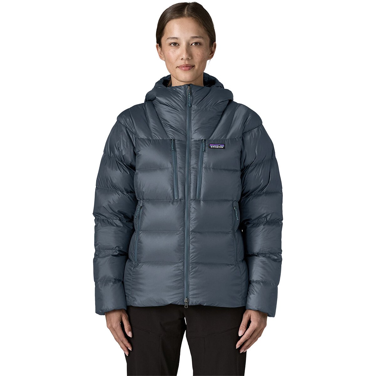 Image of Patagonia Fitz Roy Down Hooded Jacket - Women's Summit Blue, M