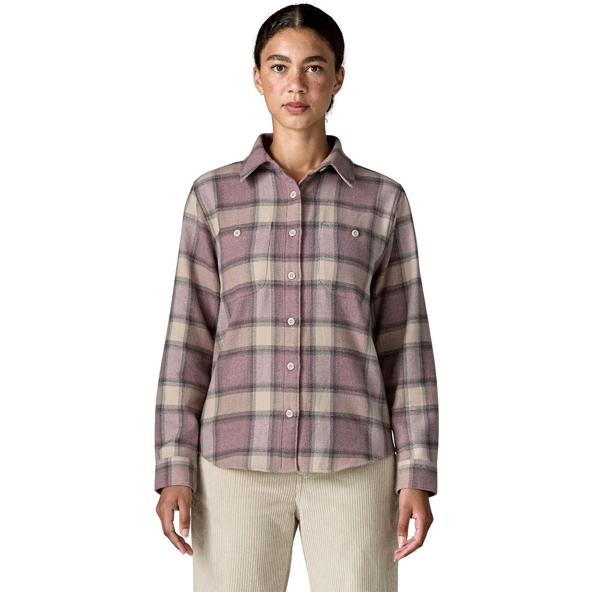 Image of Patagonia Fjord Flannel Shirt - Women's Eclipse/May Grey, L