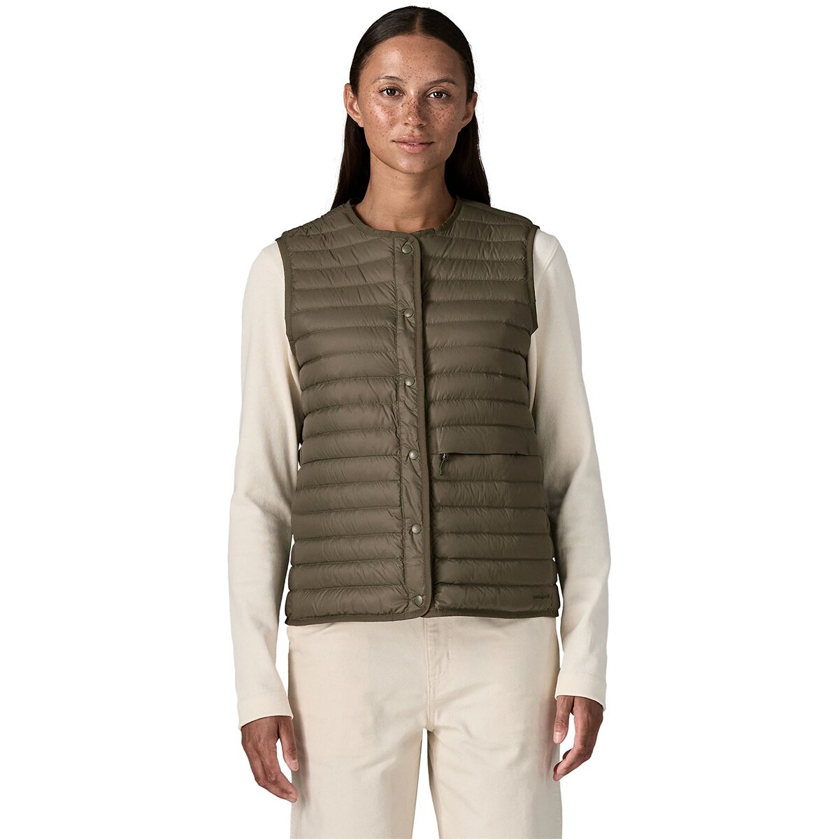 Image of Patagonia Lightweight Reversible Down Sweater Vest - Women's Basin Green, XS