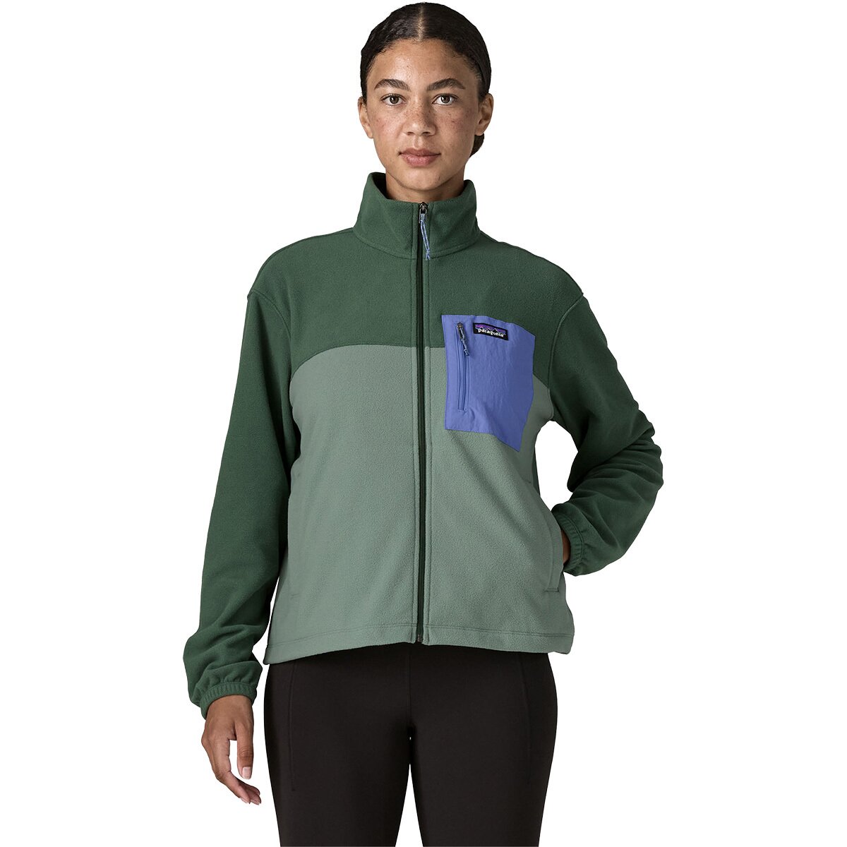 Image of Patagonia Micro D Patch Pocket Jacket - Women's Cover Green, XS