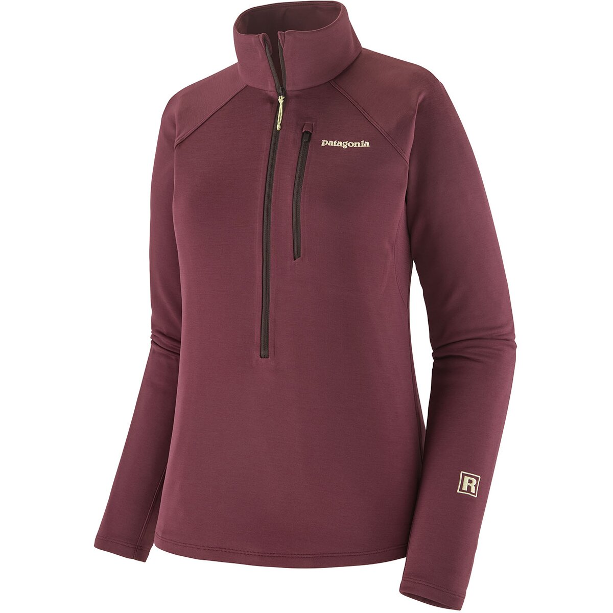 Image of Patagonia R1 Ultralight 1/2-Zip Top - Women's Berry Fig, S