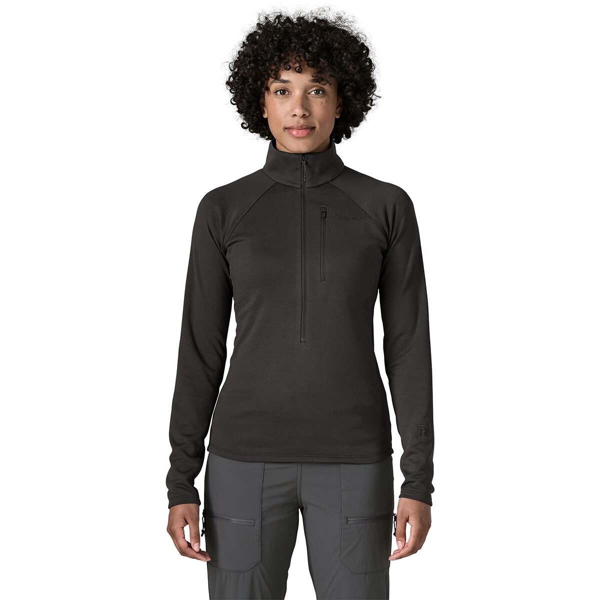 Image of Patagonia R1 Ultralight 1/2-Zip Top - Women's Black, L