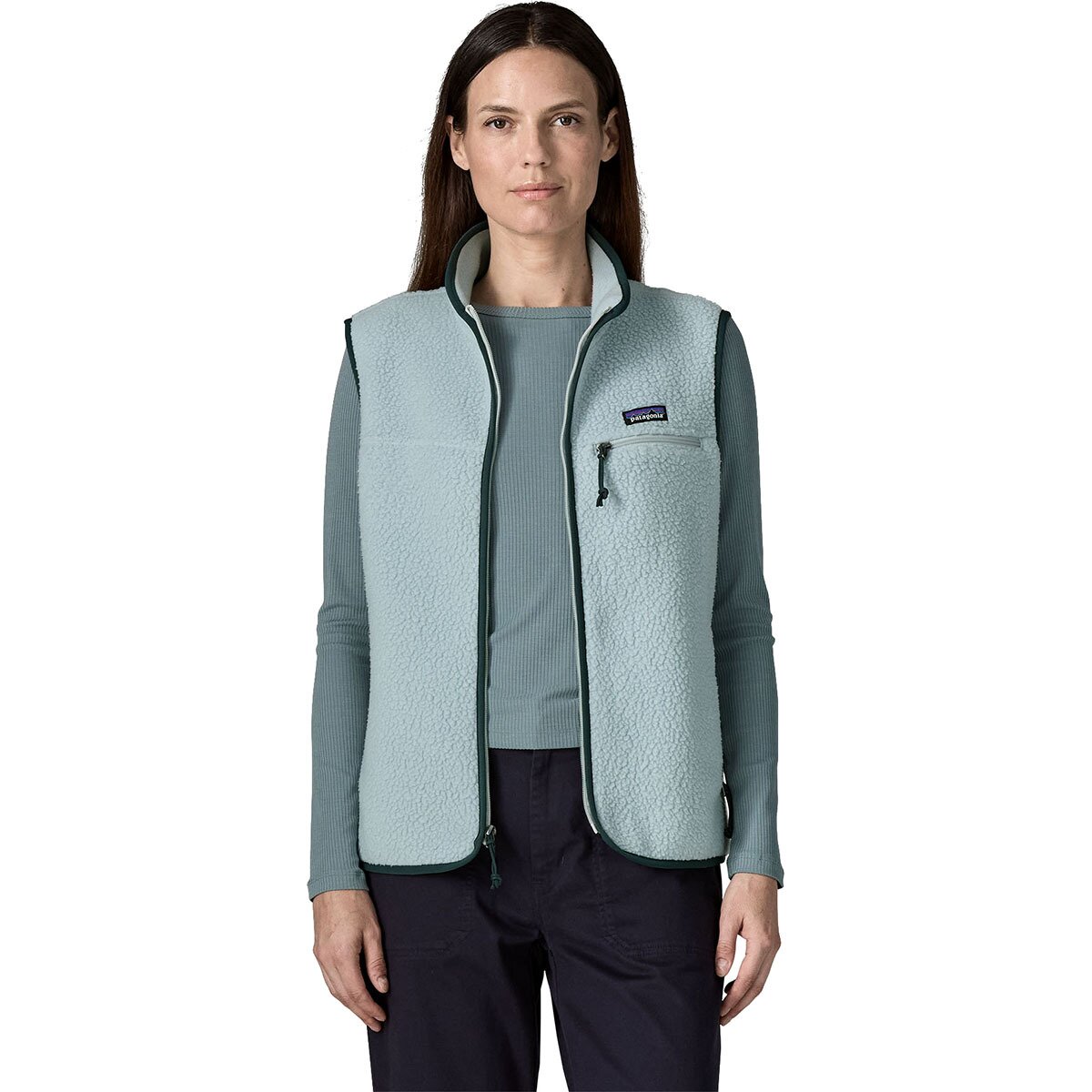 Image of Patagonia Retro Pile Vest - Women's Virtually Blue, XS
