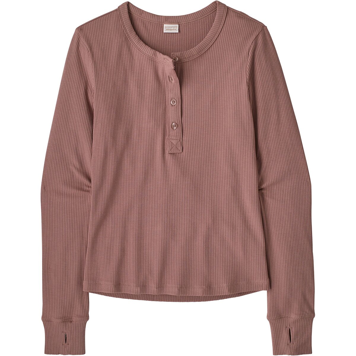 Image of Patagonia Rib Knit Long-Sleeve Henley - Women's Moonrise Taupe, XL