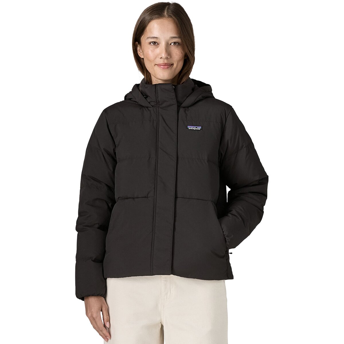 Image of Patagonia Sisar Down Hooded Jacket - Women's Black, L