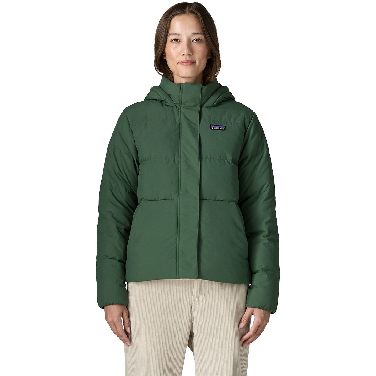 Image of Patagonia Sisar Down Hooded Jacket - Women's Canopy Green, XL