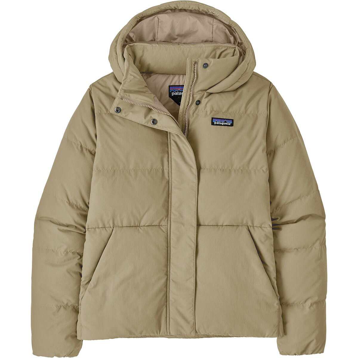 Image of Patagonia Sisar Down Hooded Jacket - Women's Weathered Stone, XS
