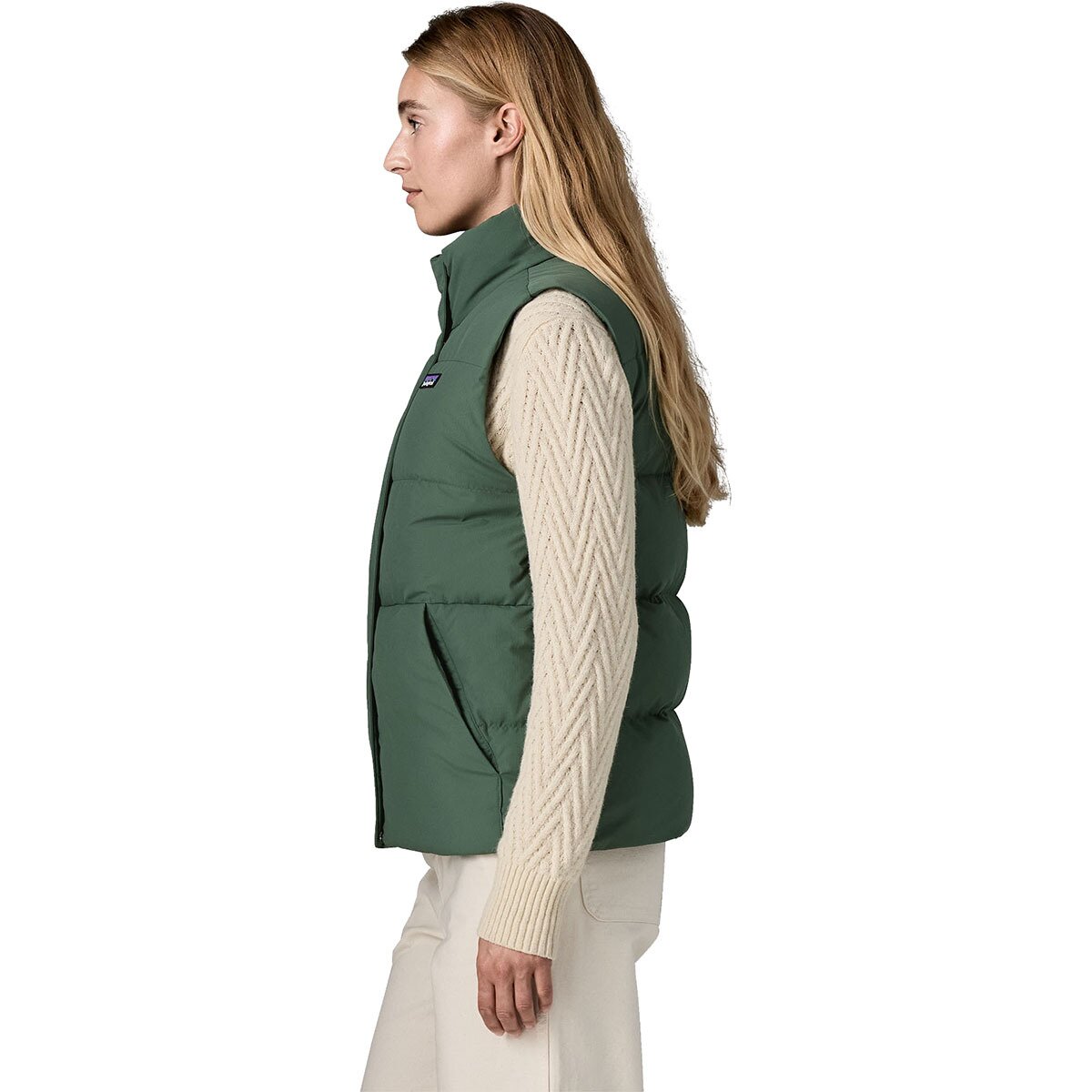 Image of Patagonia Sisar Down Vest - Women's Canopy Green, L