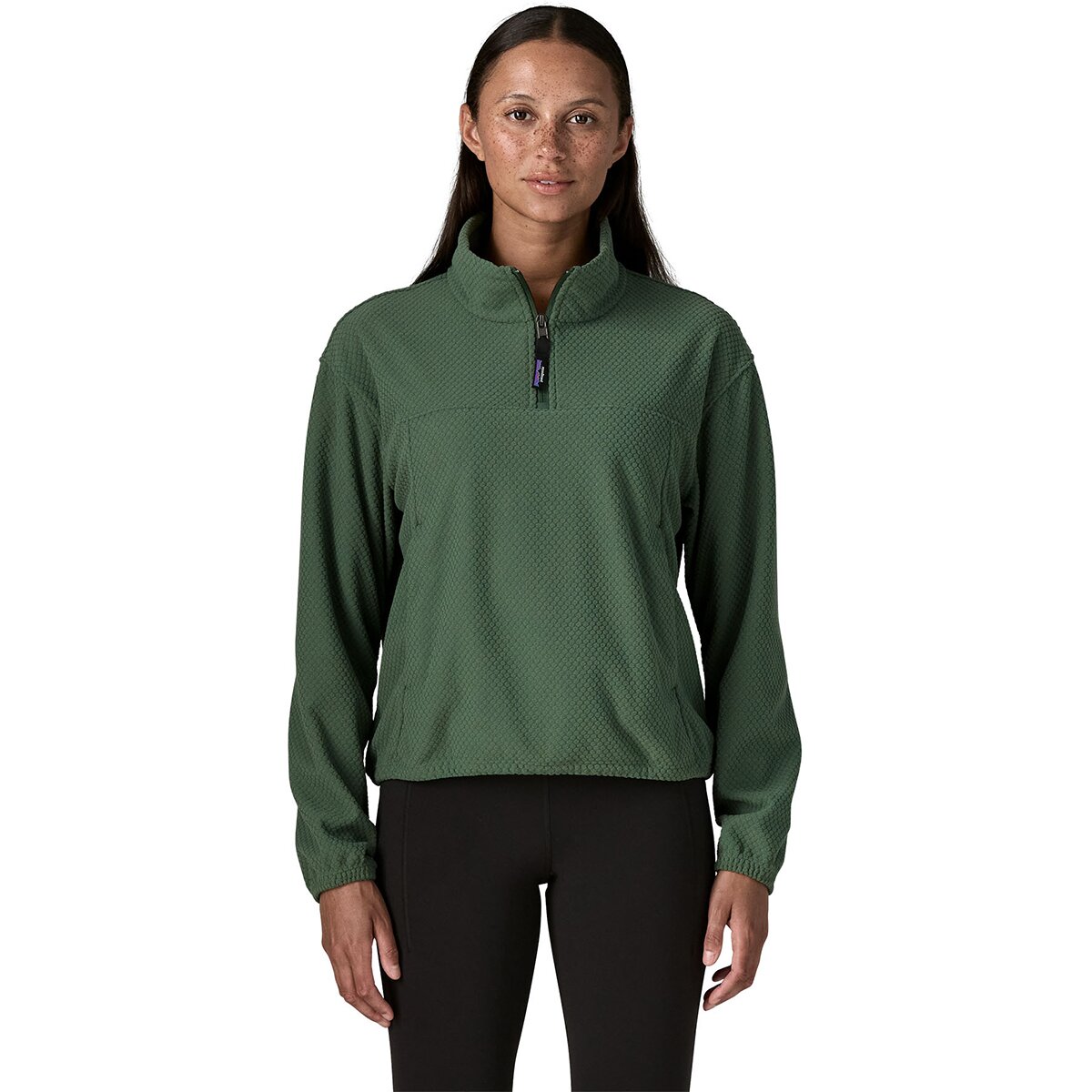 Image of Patagonia Textured Fleece Pullover - Women's Canopy Green, XL