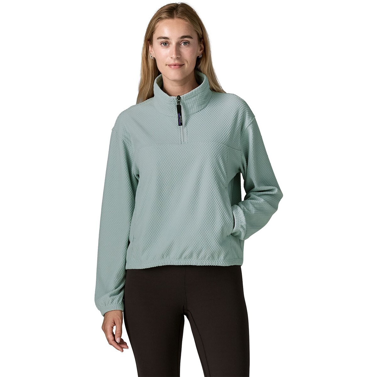 Image of Patagonia Textured Fleece Pullover - Women's Virtually Blue, XL
