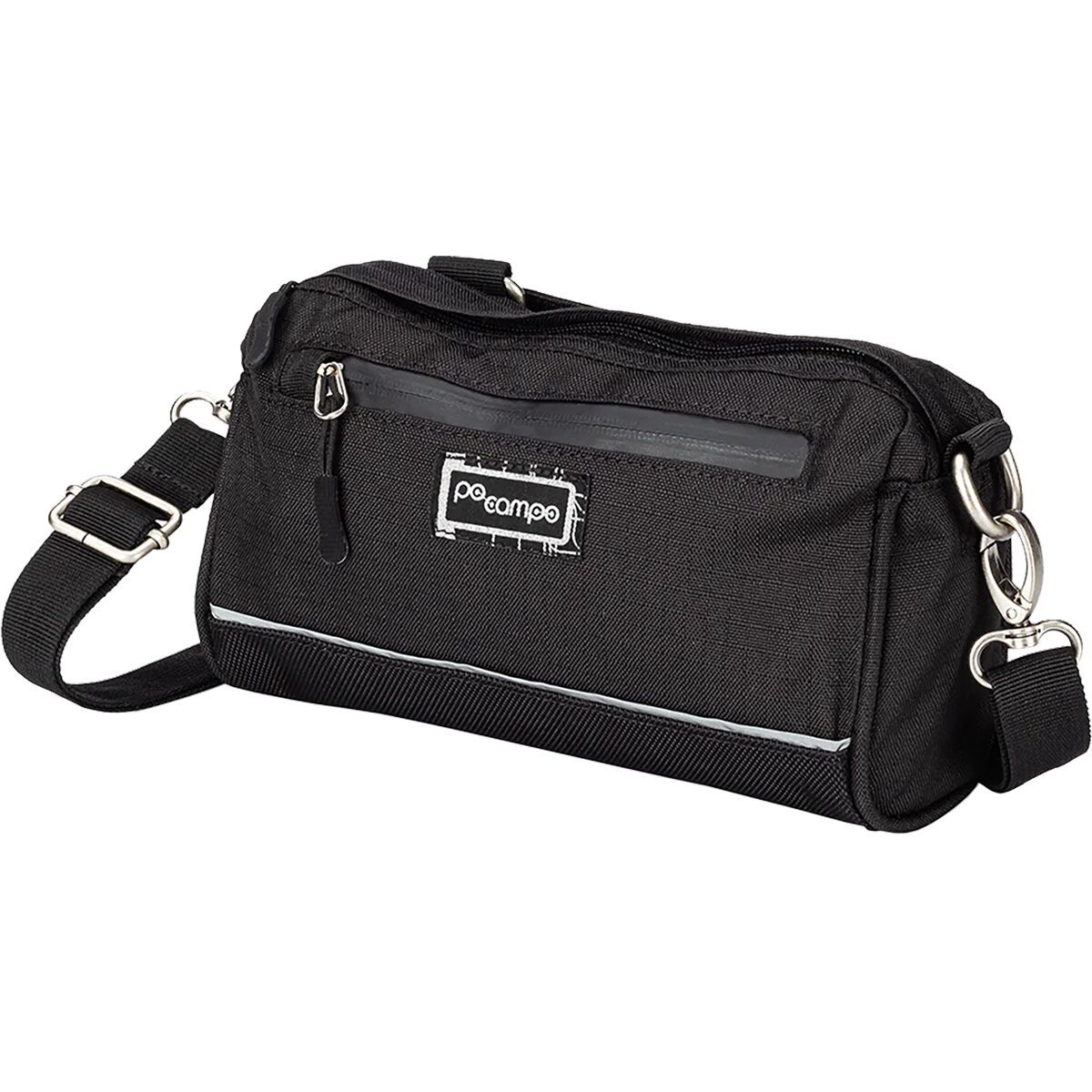 Image of Po Campo Kinga Handlebar Bag 2 Black Ripstop, One Size