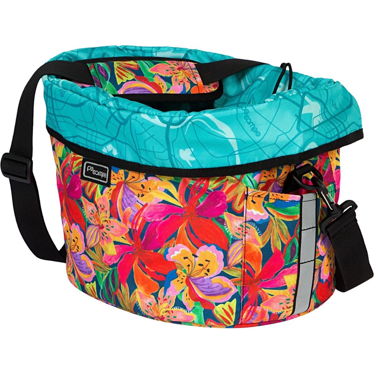 Image of Po Campo Pinellas Bike Basket + KlickFix Tropical Nights, One Size