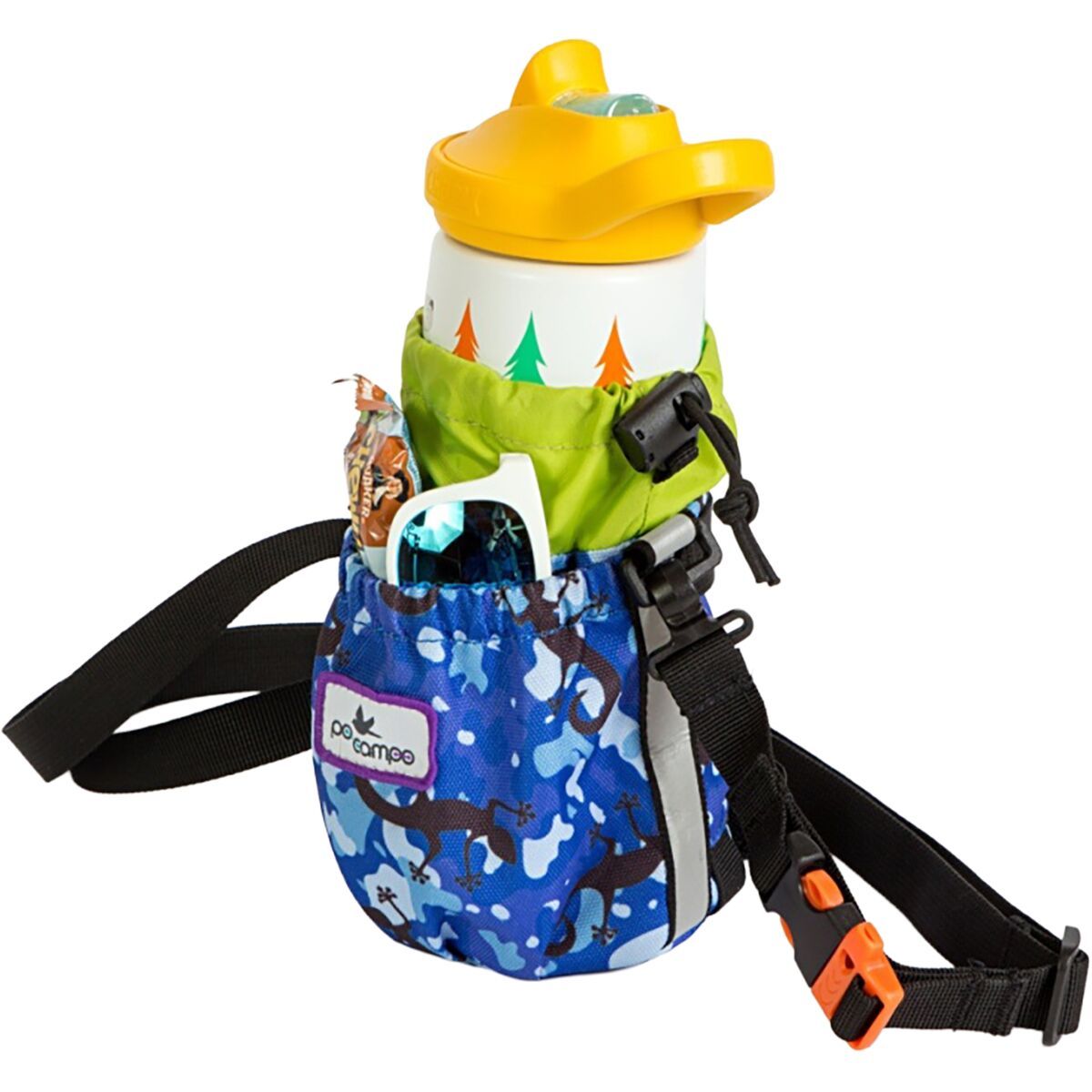 Image of Po Campo Bolt Water Bottle Holder Blue Gecko, One Size