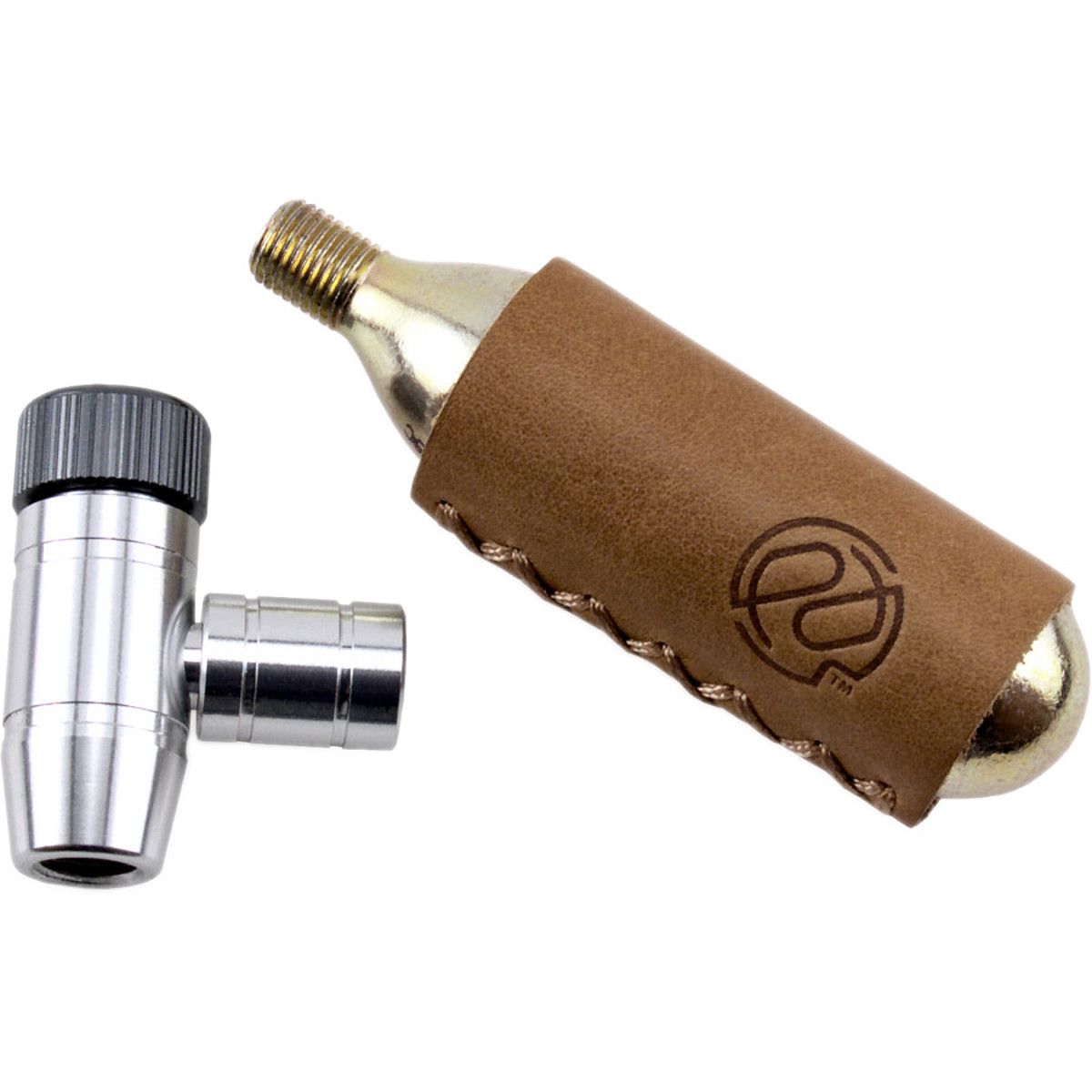 Image of Portland Design Works Shiny Object CO2 Inflator + Leather Sleeve & Cartridge One Color, One Size