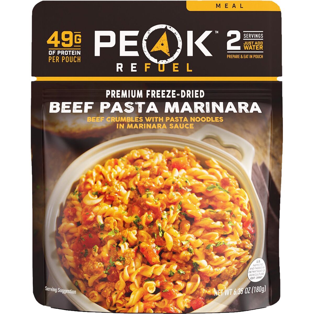 Image of Peak Refuel Beef Pasta Marinara - 2 Servings Black, One Size