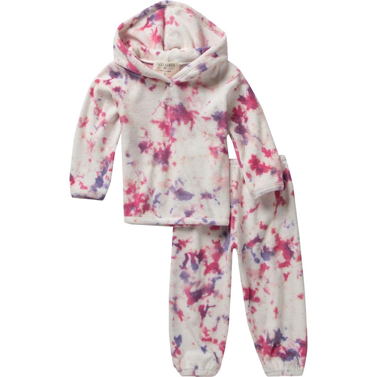 PaigeLauren French Terry Splatter Hoodie & Balloon Pant Set - Toddlers'