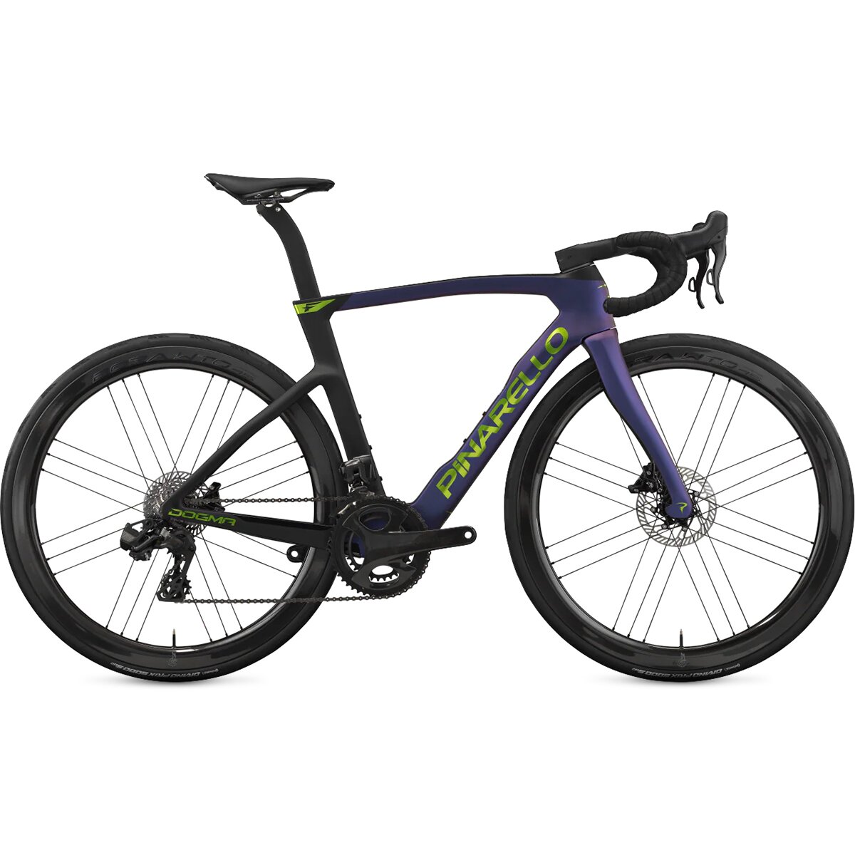 Image of Pinarello Dogma F Red AXS PM Peak 4550 Carbon Wheel Road Bike Cobalt Phantom, 50