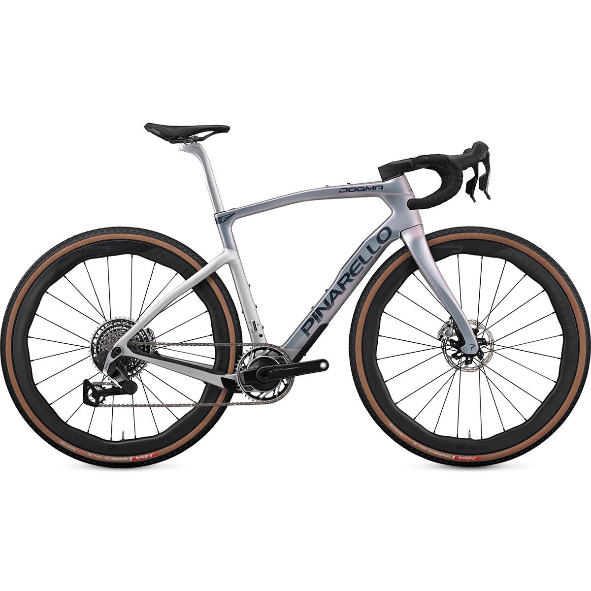 Image of Pinarello Dogma GR Red XPLR Grit 4540 Carbon Wheel Gravel Bike Interstellar Grey Matt, 53