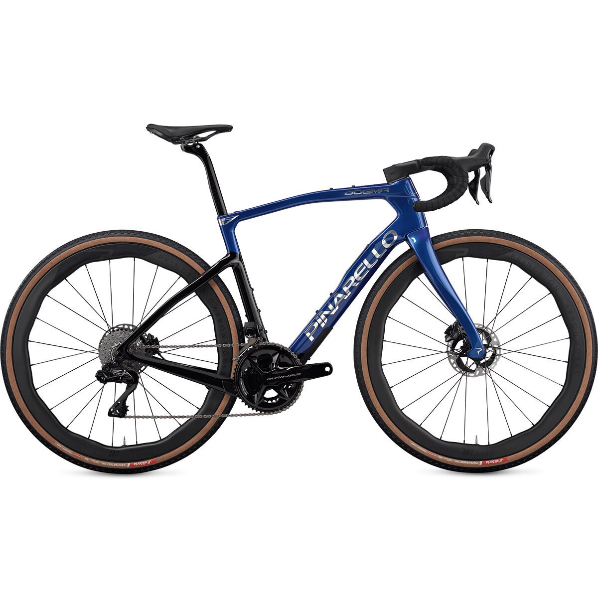 Image of Pinarello Dogma GR Red XPLR Grit 4540 Carbon Wheel Gravel Bike Luxter Blue Shiny, 50