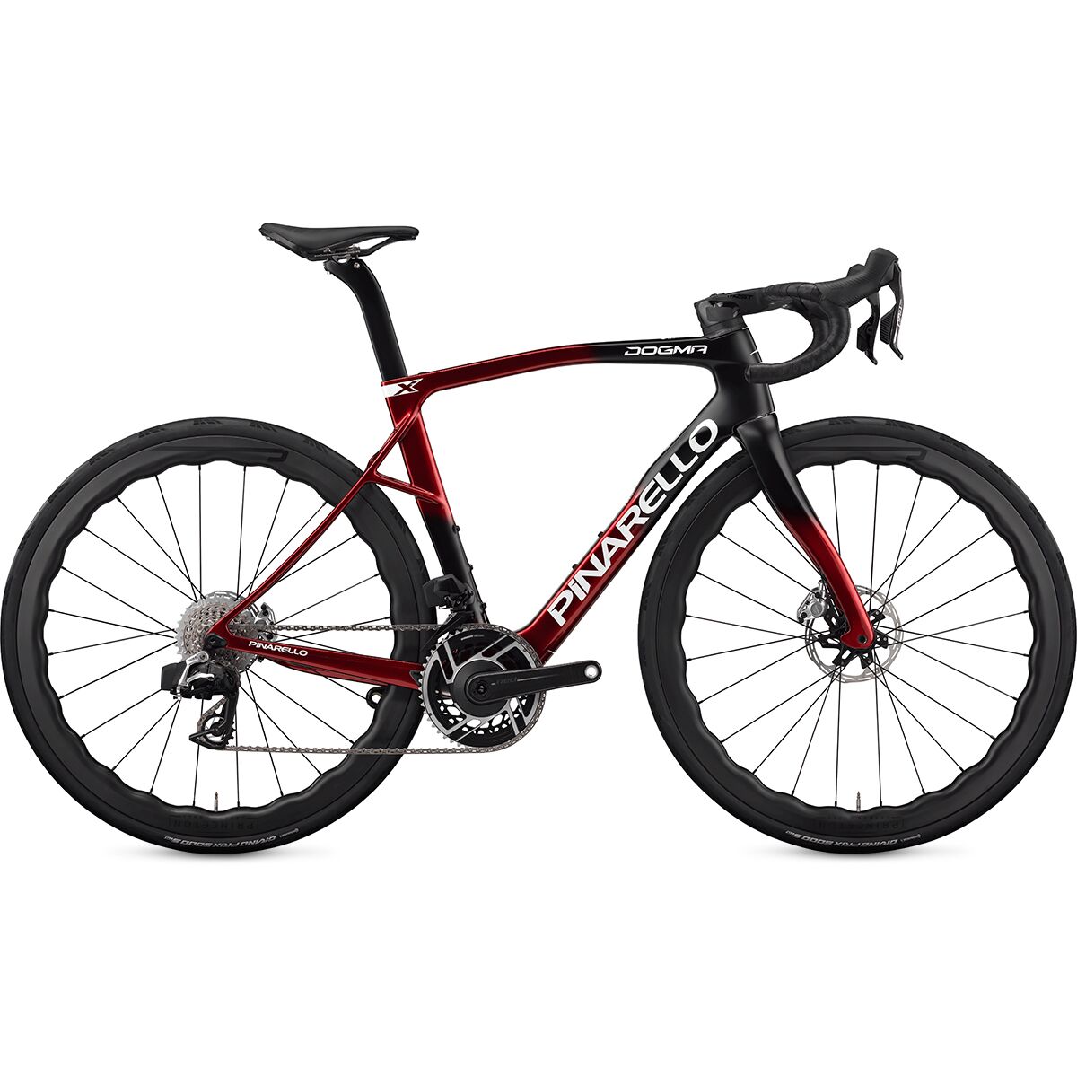 Image of Pinarello Dogma X - Red AXS PM Grit 4540 Evolution Carbon Wheel Bike Starry Red Shiny, 50