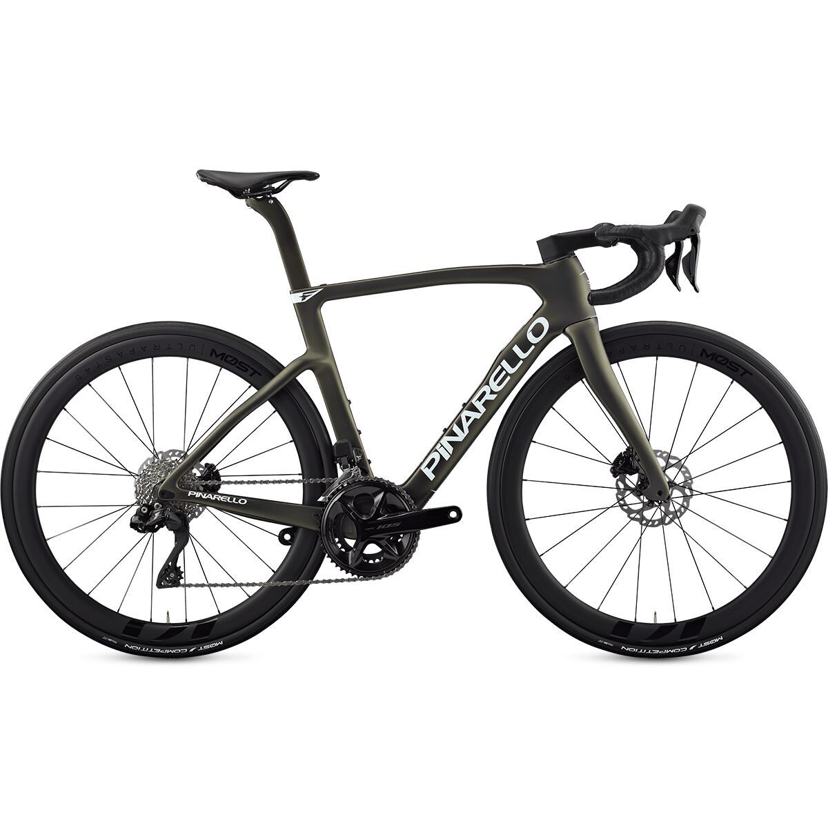 Image of Pinarello F5 105 Di2 Ultrafast 45 Carbon Wheel Road Bike Etna Black Matt, 53