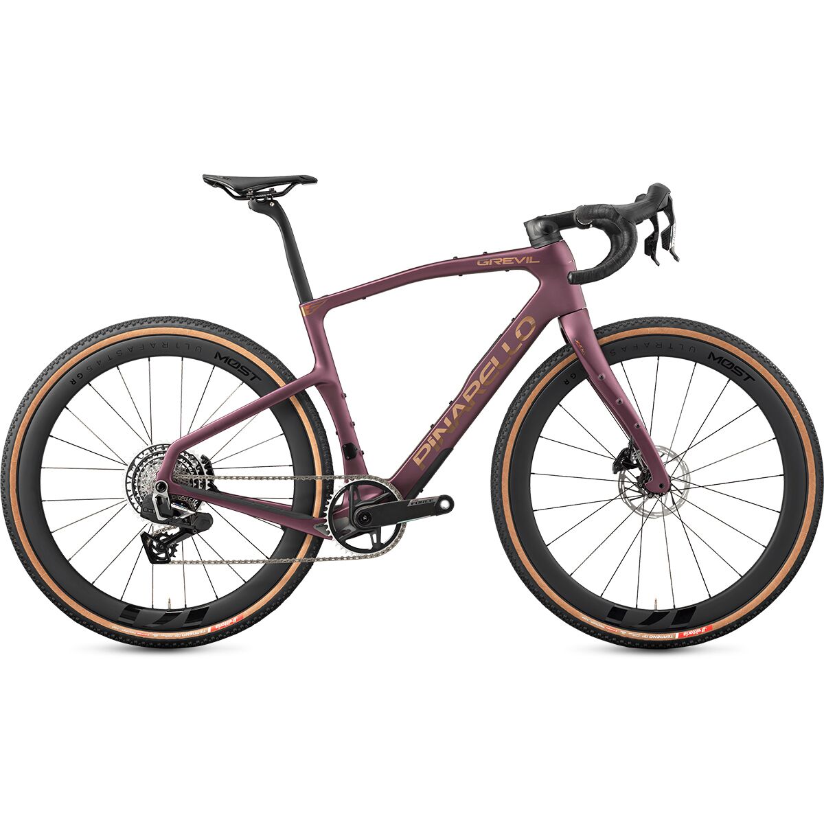 Image of Pinarello Grevil F7 GRX Di2 Gravel 45 Carbon Wheel Gravel Bike Polaris Purple Matt, 55