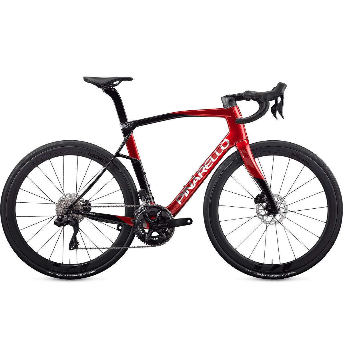 Image of Pinarello X5 105 Di2 Ultrafast 45 Carbon Wheel Road Bike Starry Red Shiny, 53