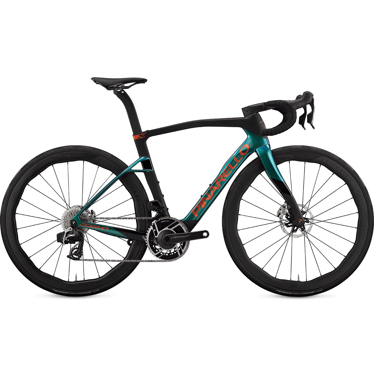 Image of Pinarello Dogma X Red AXS PM Grit 4540 Evolution Carbon Wheel Bike Jade Eclipse, 56