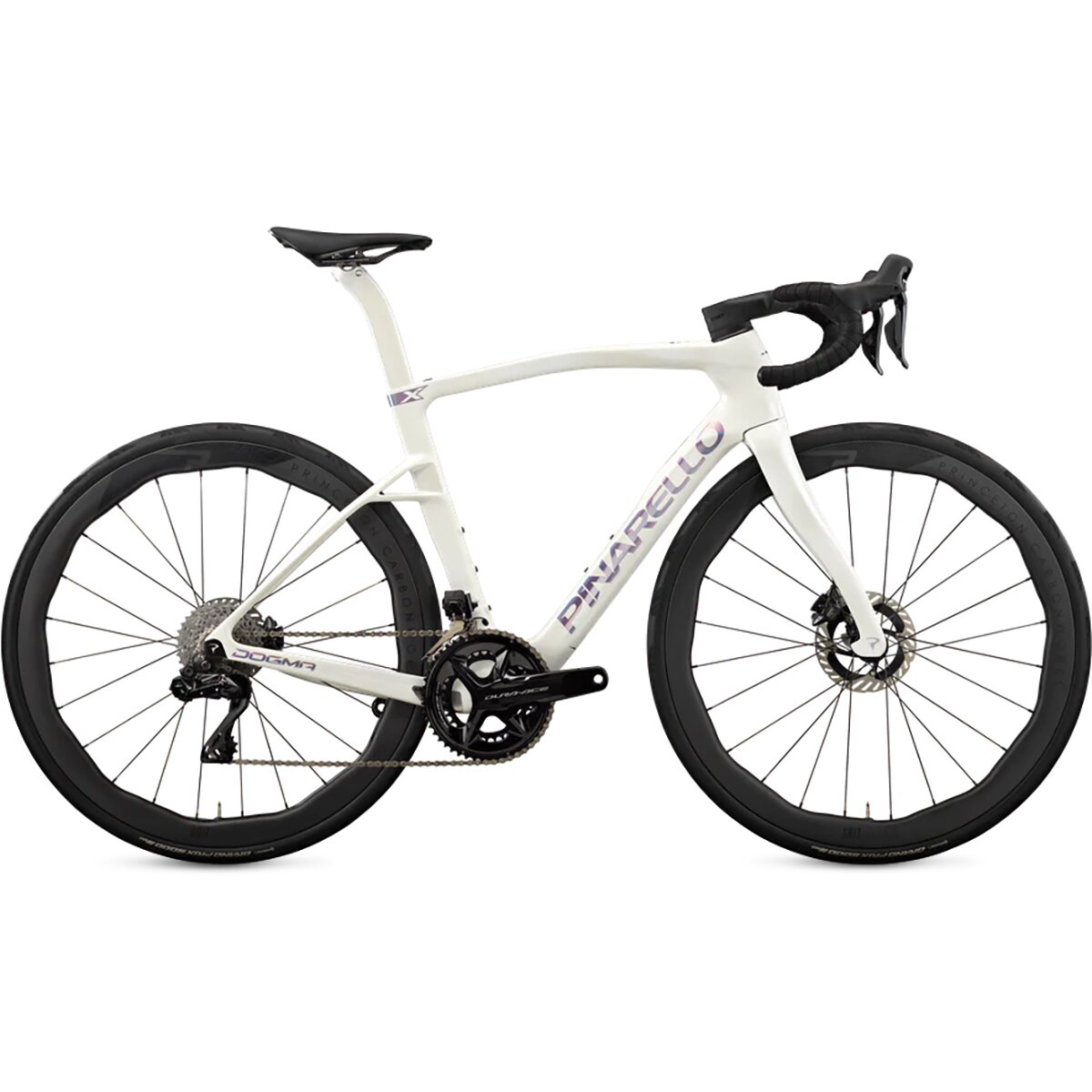 Image of Pinarello Dogma X Red AXS PM Grit 4540 Evolution Carbon Wheel Bike Moonlight Frost, 53