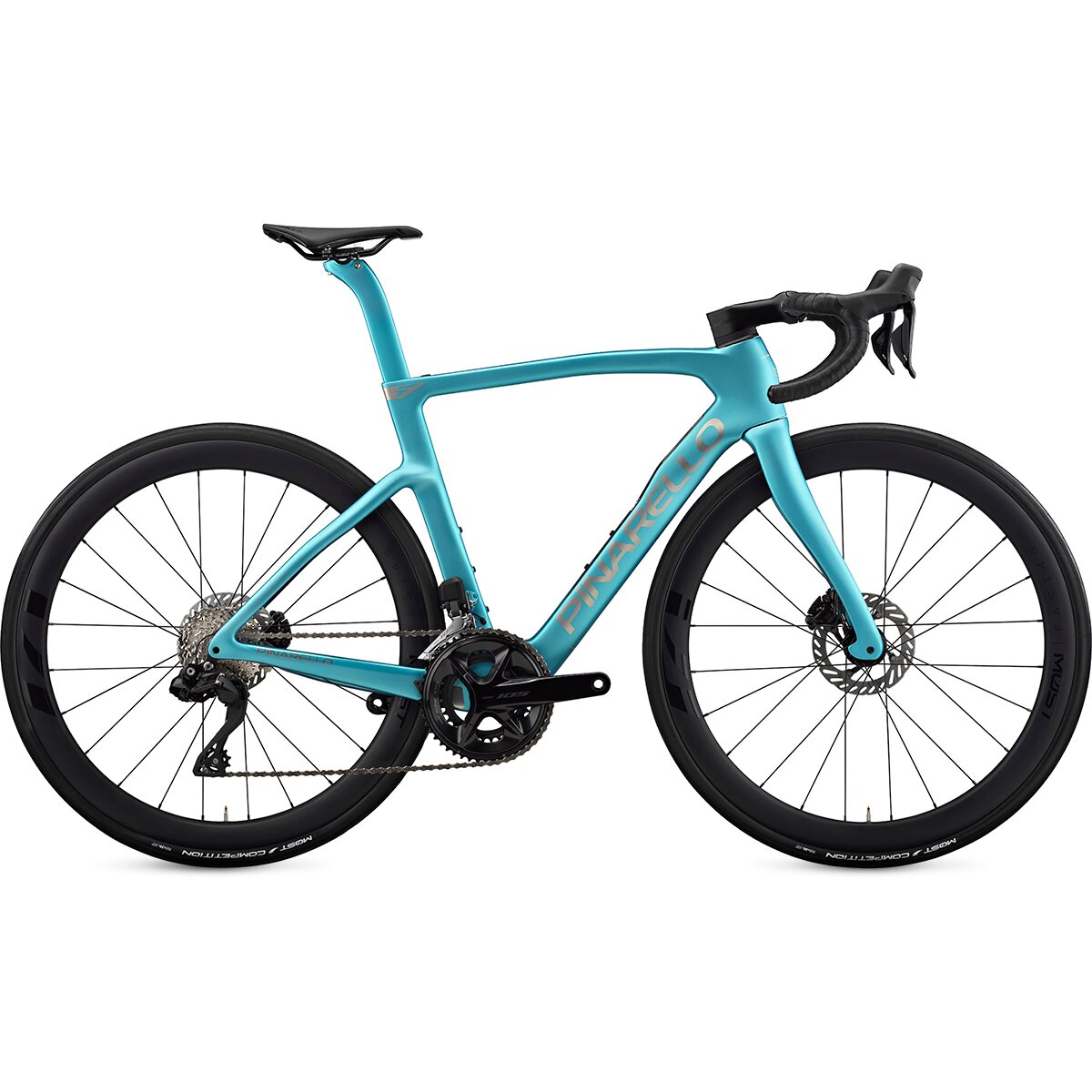 Image of Pinarello F5 105 Di2 Fast 45 Carbon Wheel Road Bike Azzurra Lumina, 51.5