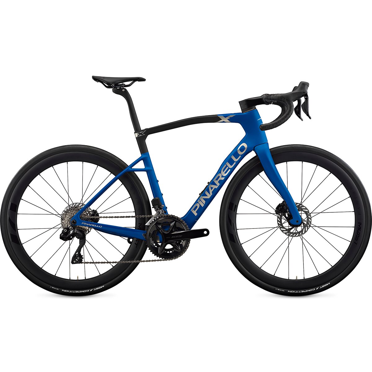 Image of Pinarello X5 105 Di2 Fast 45 Carbon Wheel Road Bike Iron Blue, 51.5