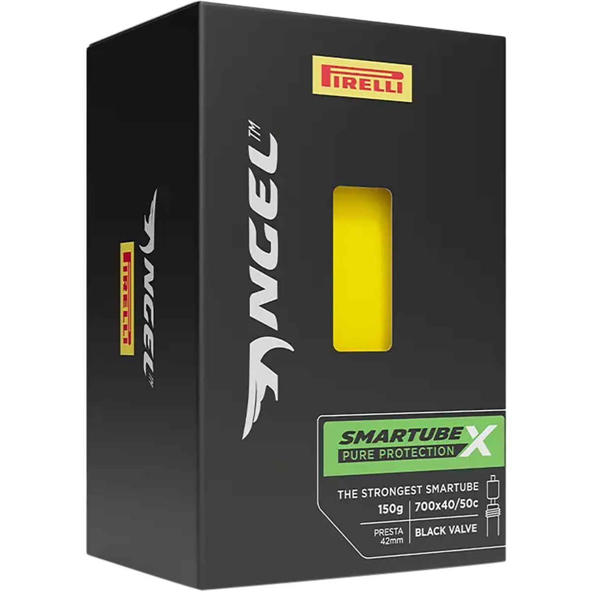 Image of Pirelli Angel SmarTube X Tube Yellow, 700x42-62mm, 42mm Presta Valve
