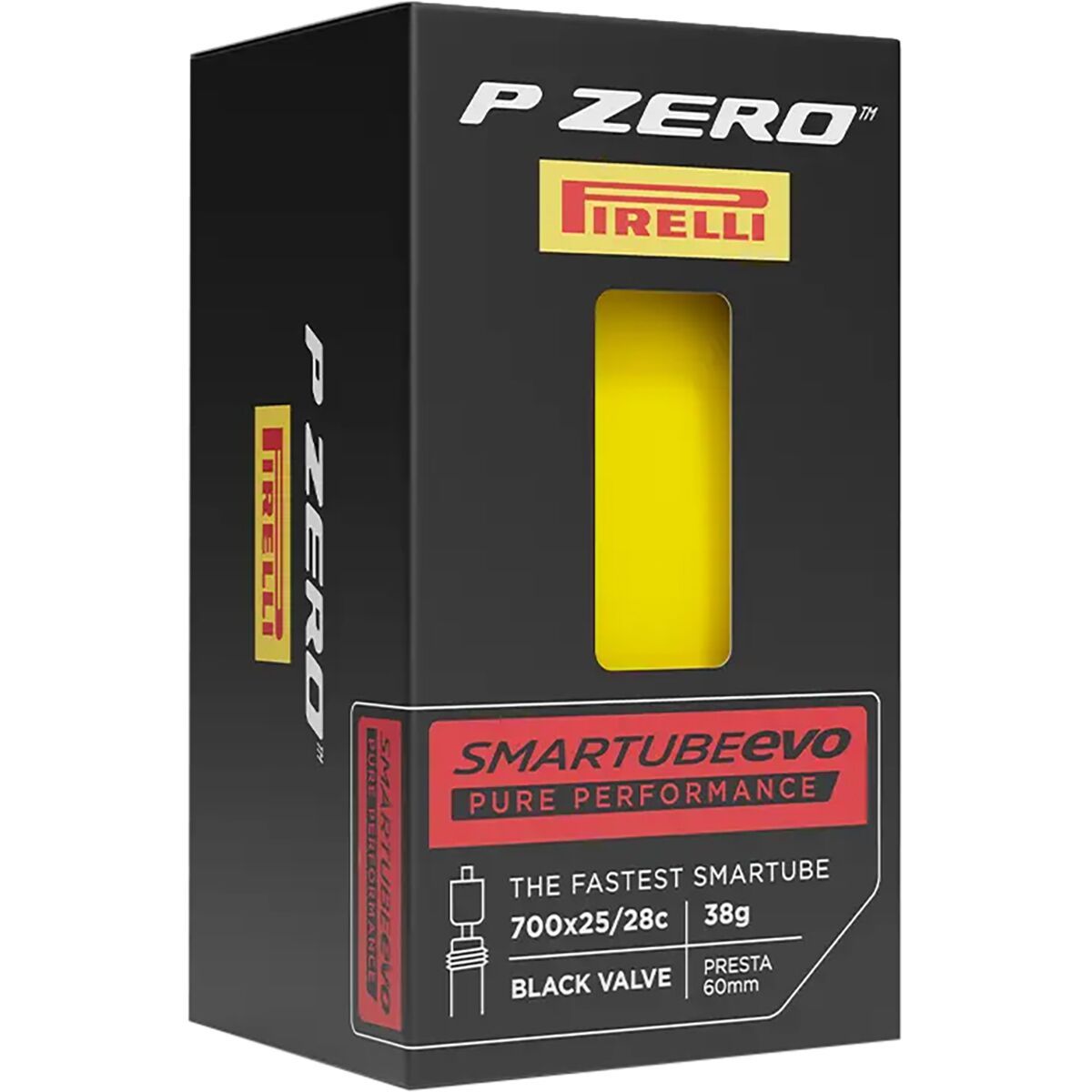 Image of Pirelli P Zero SmarTube EVO Tube Yellow, 700x25-28mm, 80mm Presta Valve