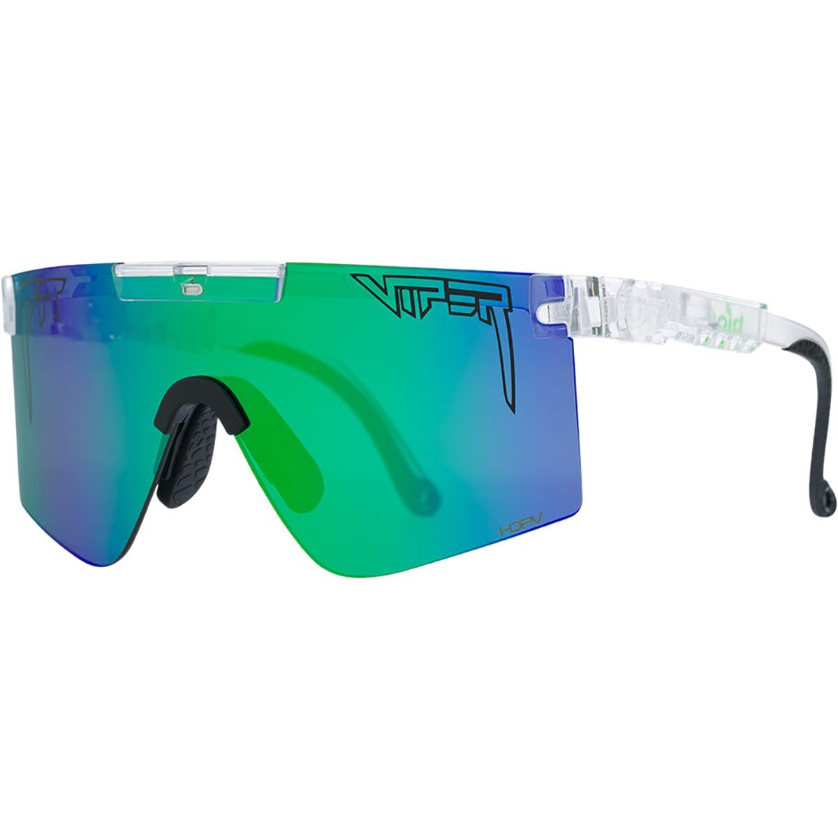 Image of Pit Viper The Original HDPV Polarized Sunglasses Clear HDPV Polarized Blue-Green, Wide