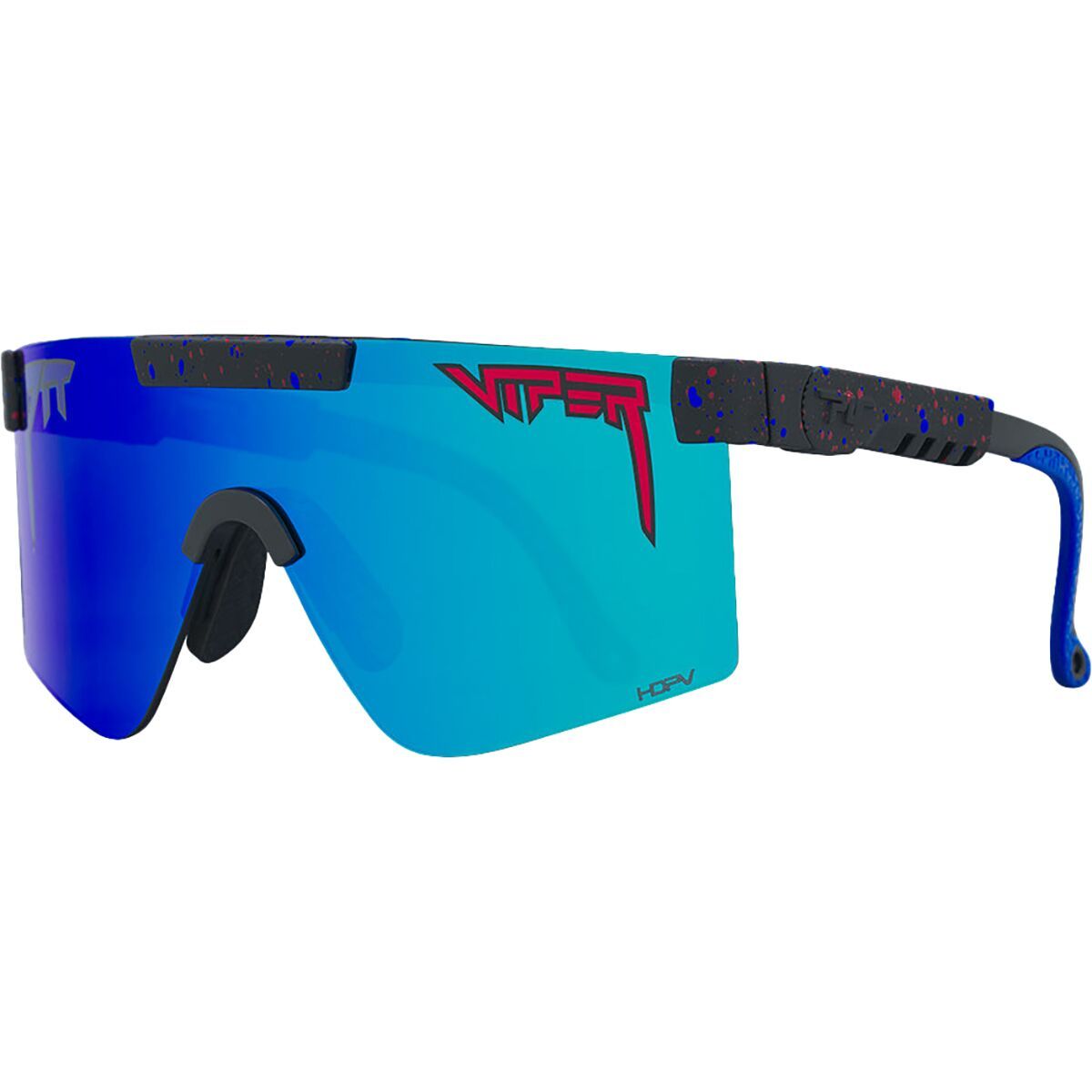 Image of Pit Viper The Original HDPV Polarized Sunglasses Peacekeeper HDPV Polarized Blue, Wide