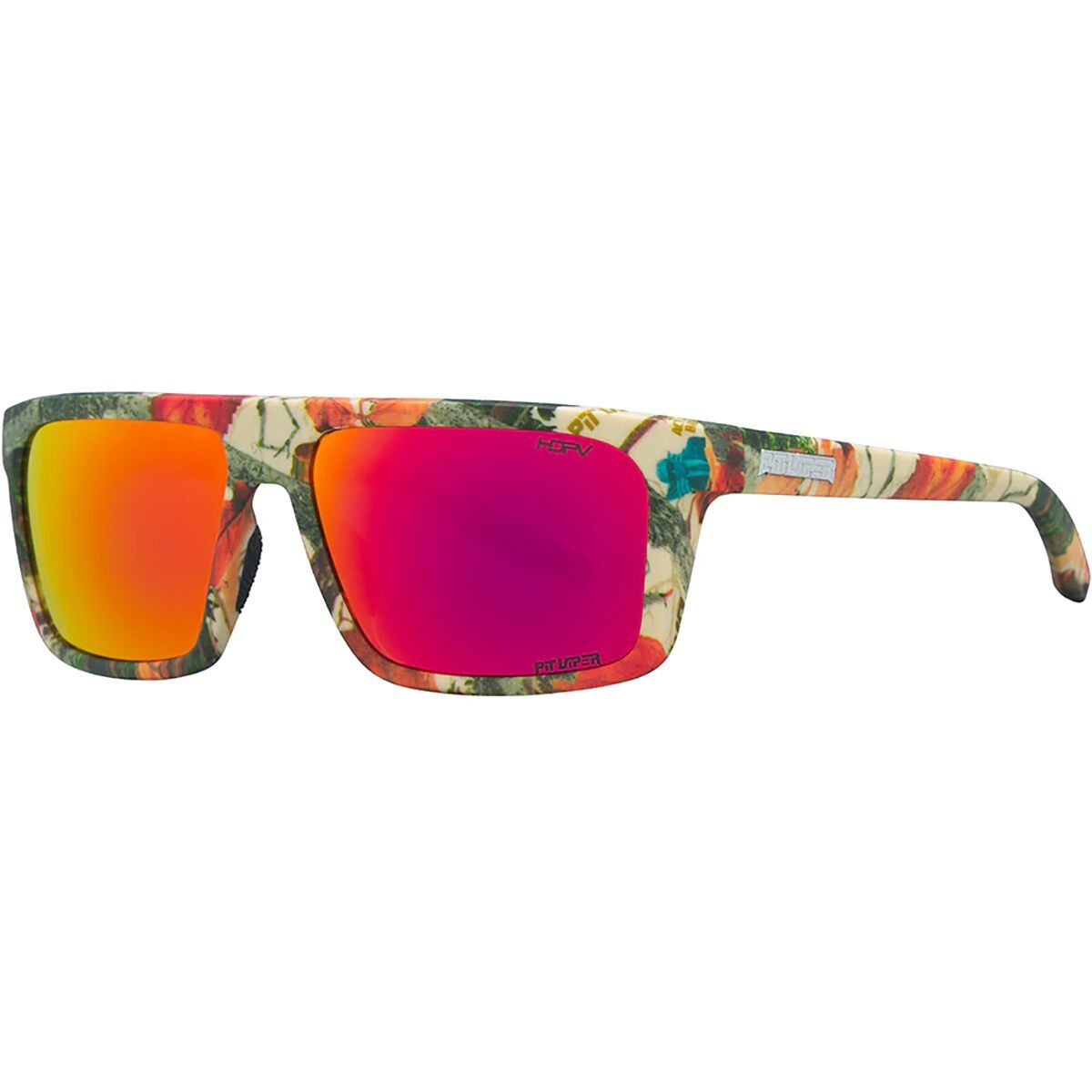 Image of Pit Viper The Turboshaft HDPV Polarized Sunglasses Actualbush HDPV Polarized Red, One Size