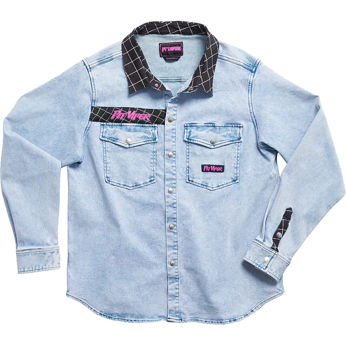 Image of Pit Viper Sport Denim Button Down Shirt - Men's The Surge Matrix, M