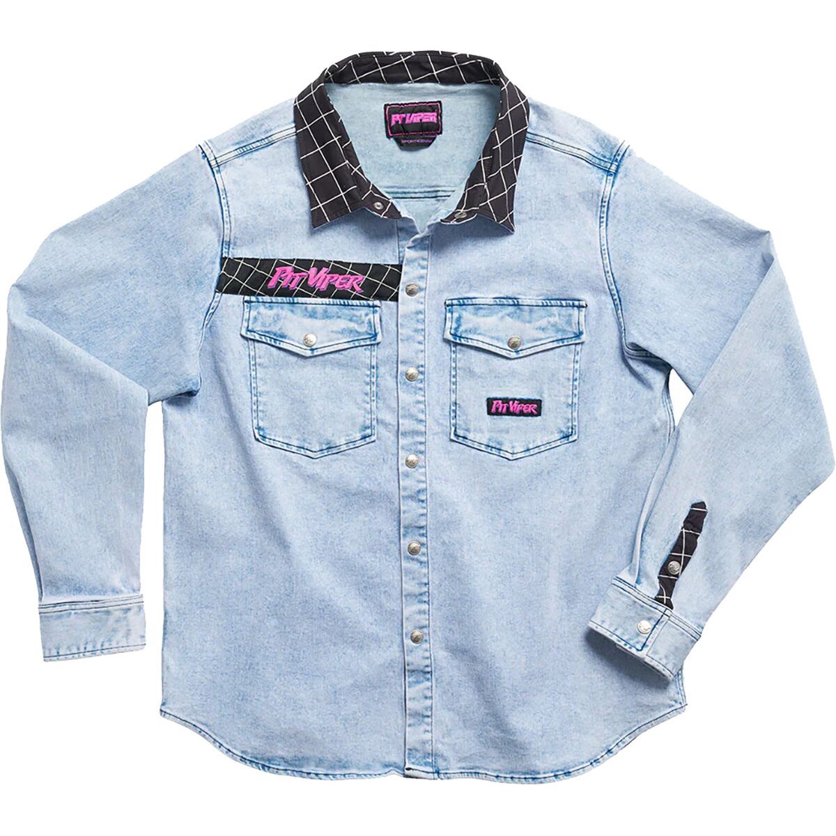 Image of Pit Viper Sport Denim Button Down Shirt - Men's The Surge Matrix, XL