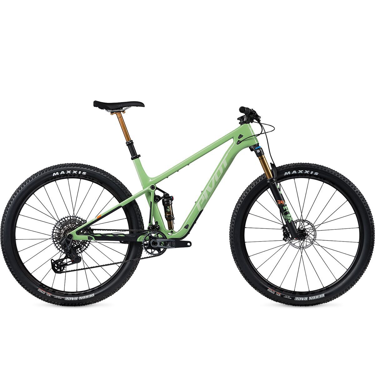 Image of Pivot Mach 4 SL Pro X0 Transmission Carbon Wheel Mountain Bike Sea Foam Green, M