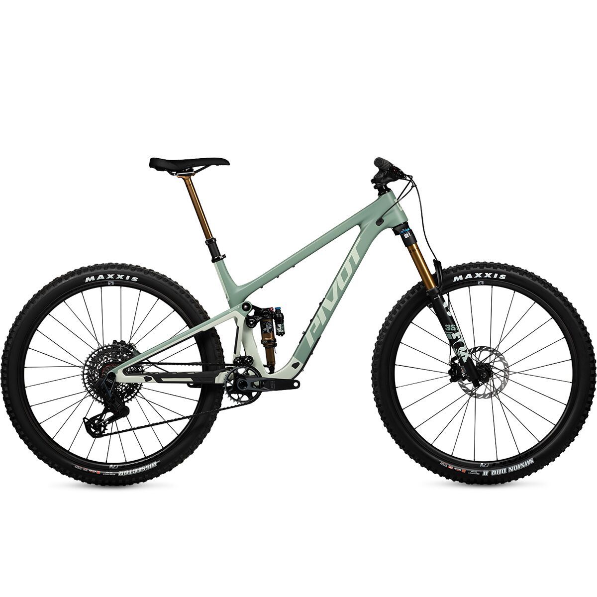 Image of Pivot Trailcat LT Pro X0 Transmission Carbon Wheel Mountain Bike Green Meadow Mist, M