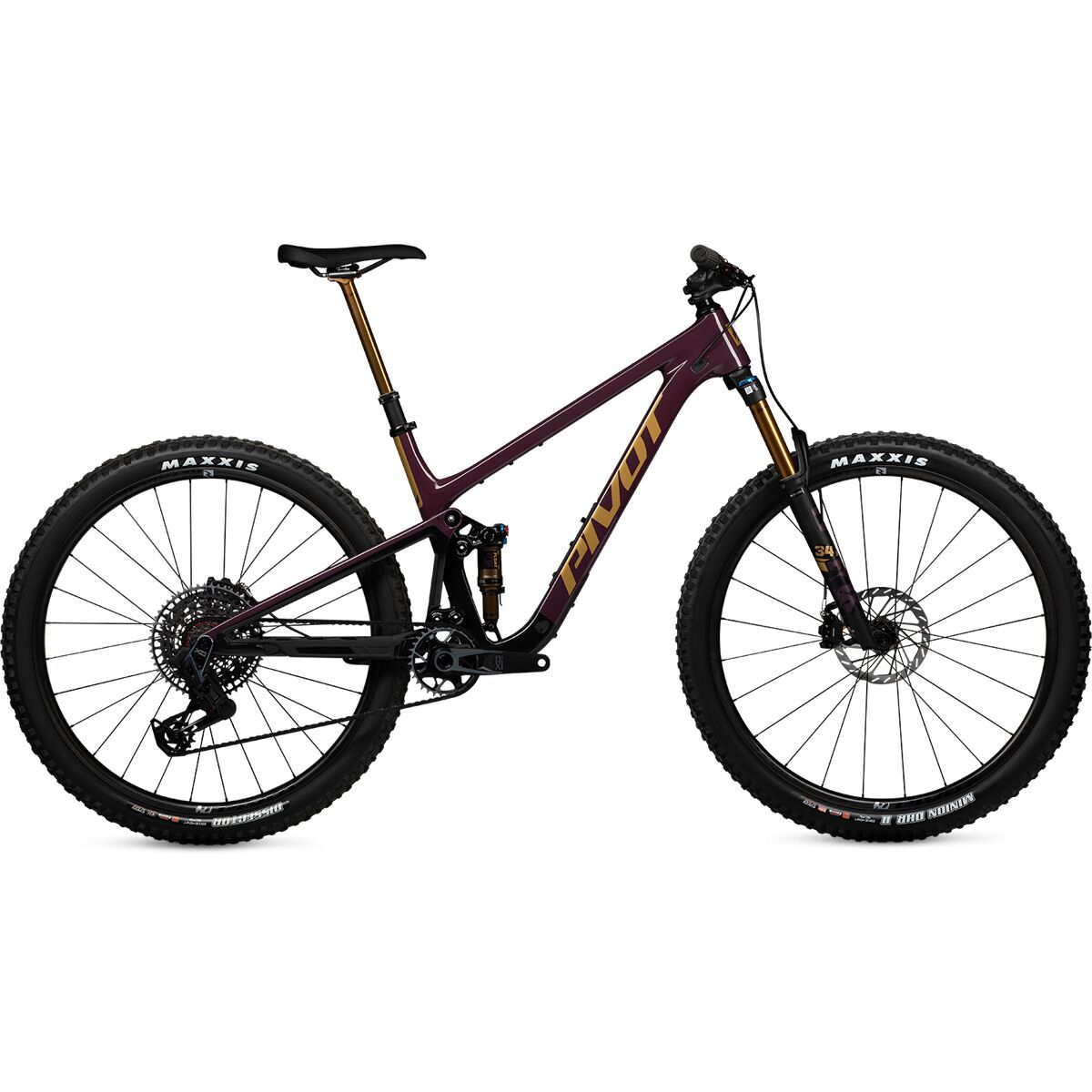 Image of Pivot Trailcat SL Pro X0 Transmission Carbon Wheel Mountain Bike Dr. Purple, L