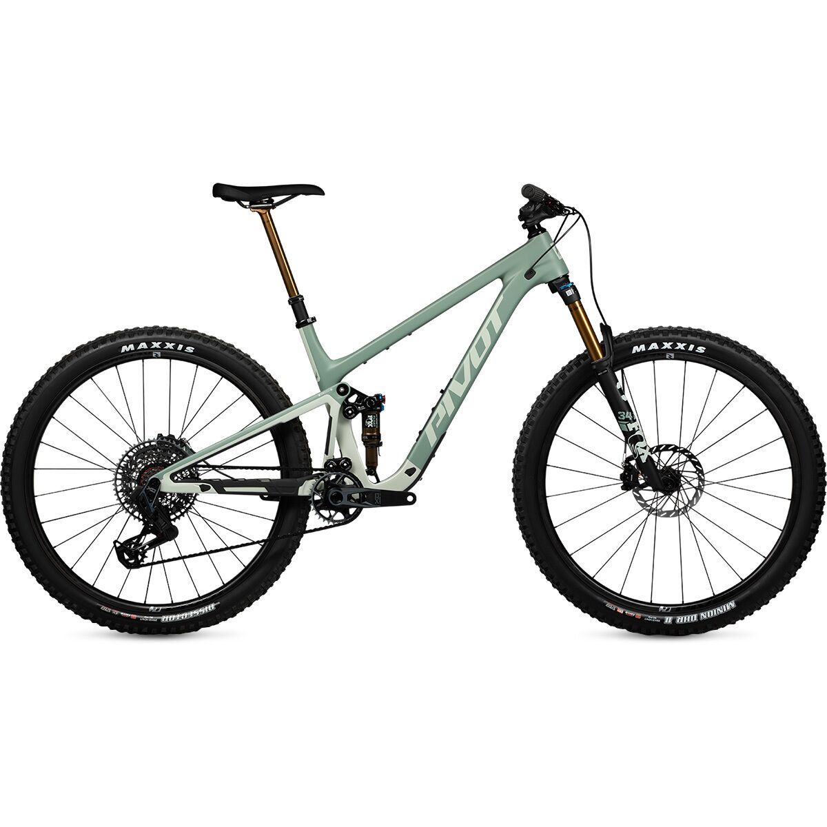 Image of Pivot Trailcat SL Pro X0 Transmission Carbon Wheel Mountain Bike Green Meadow Mist, M