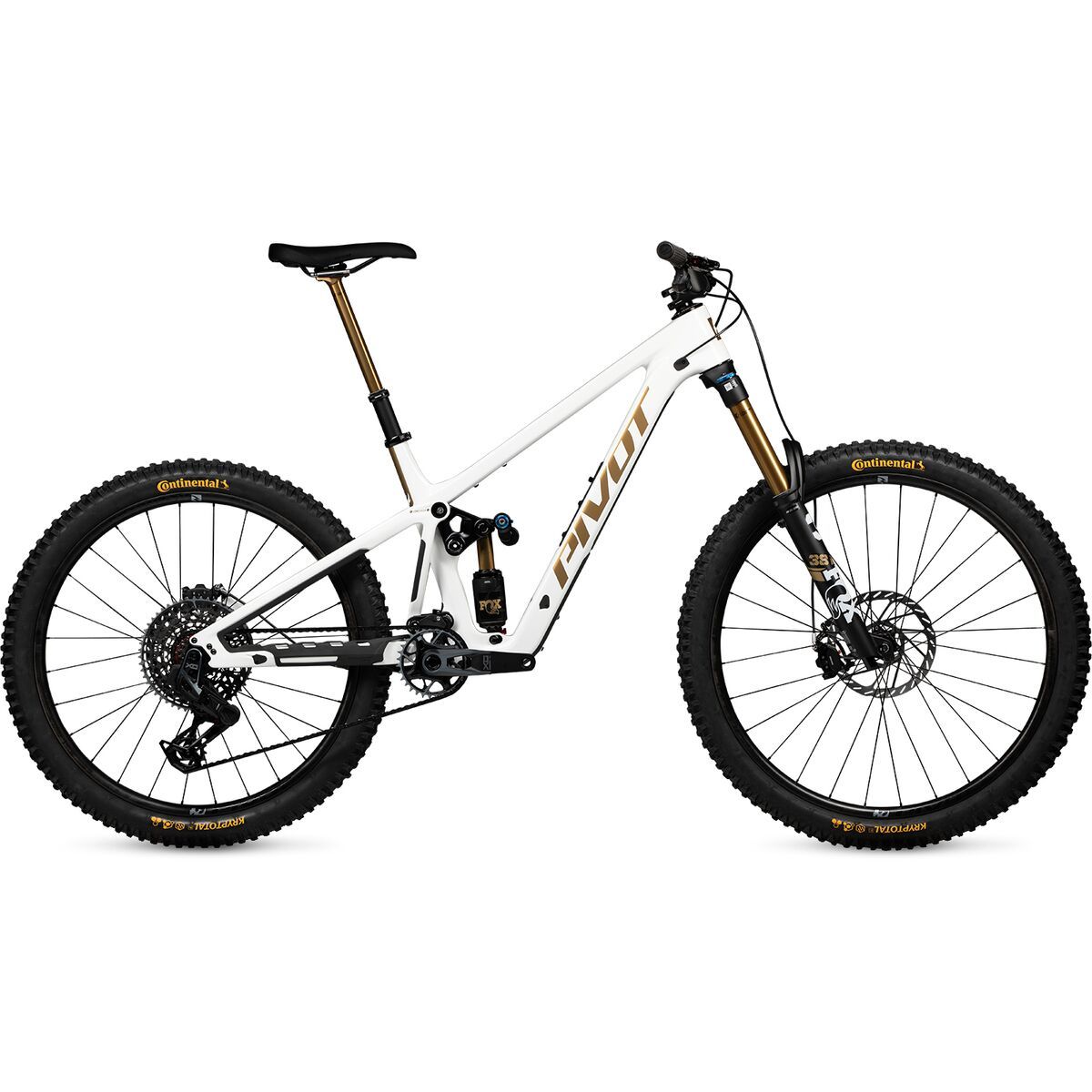 Image of Pivot Firebird Pro X0 T-Type MX Carbon Wheel Mountain Bike White Gold, XL