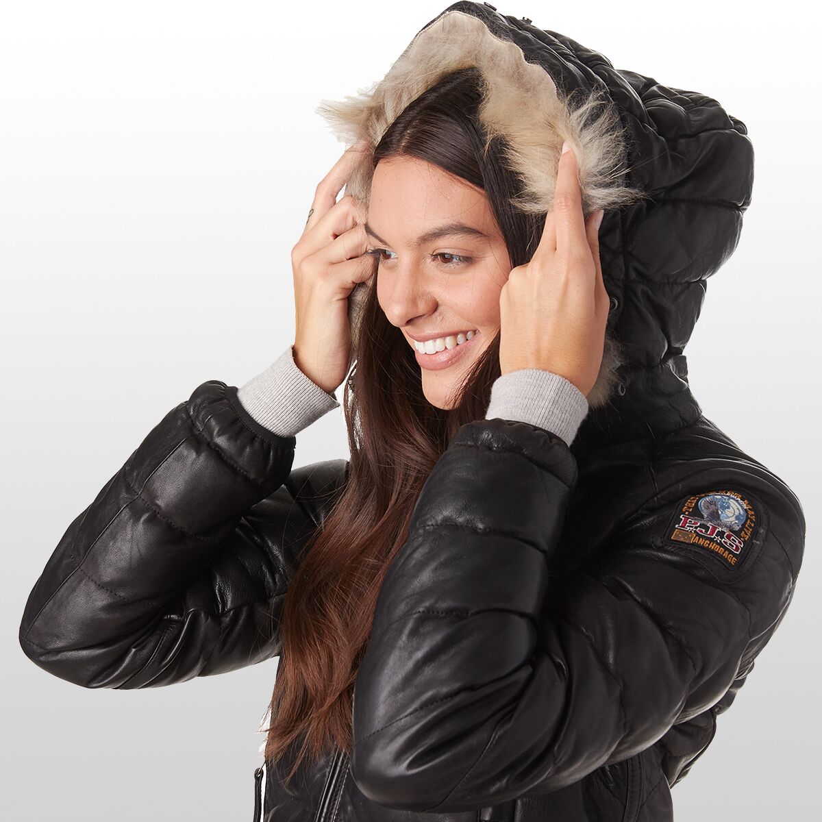 Parajumpers Demi Leather Insulated Jacket Women s Clothing