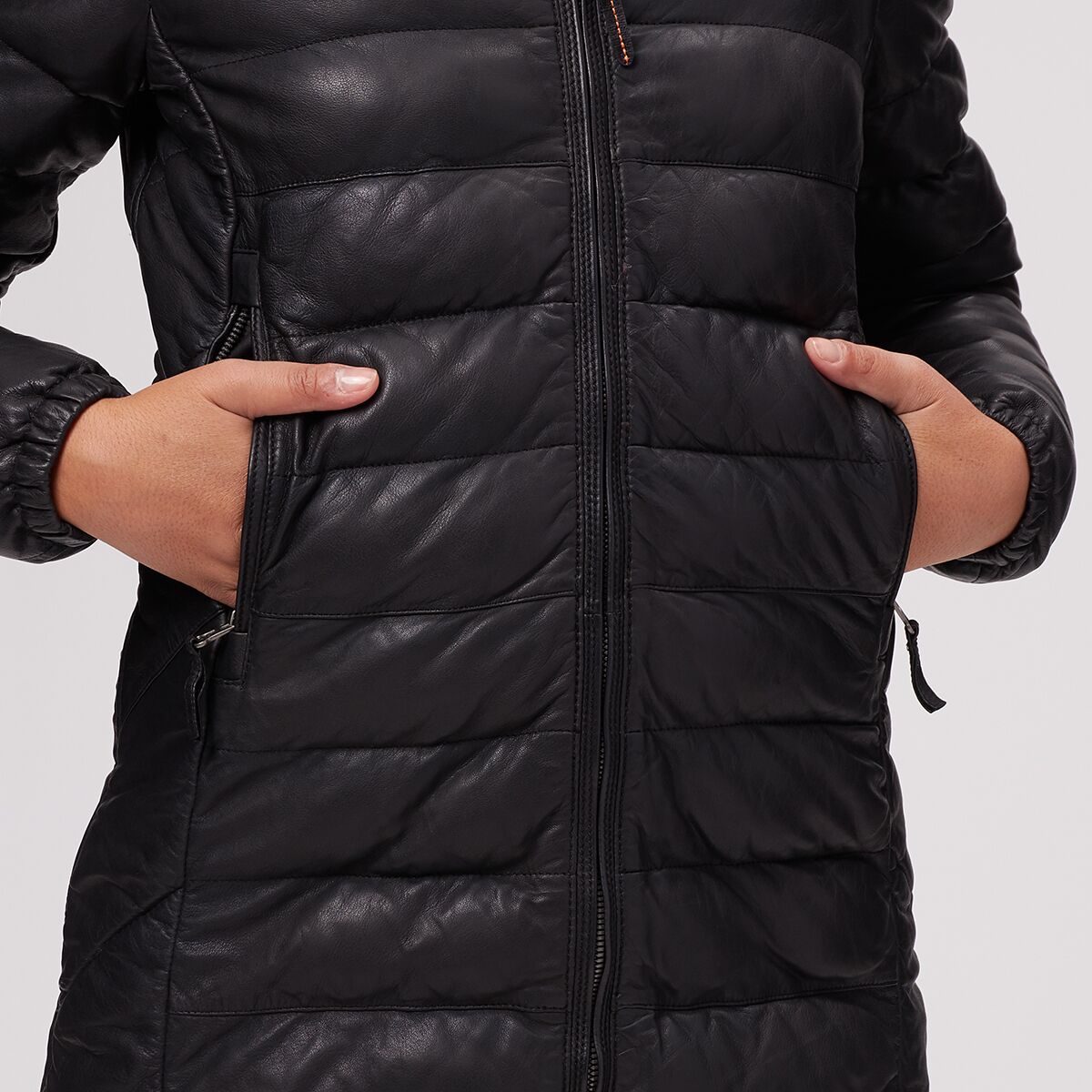 parajumpers demi leather insulated coat women's