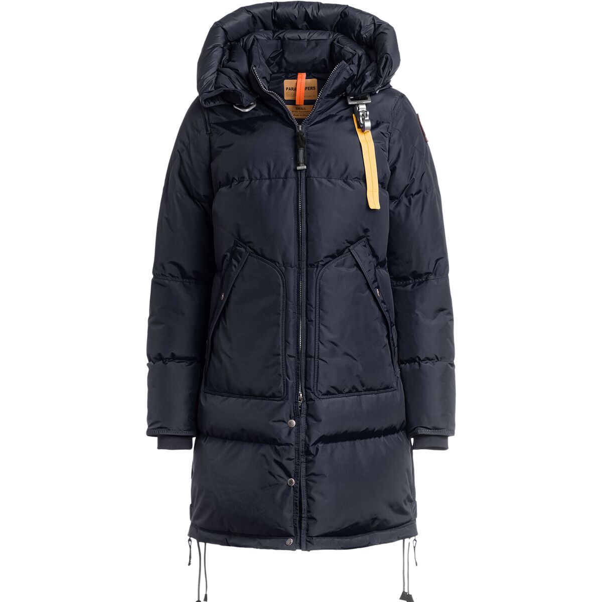 Image of Parajumpers Long Bear Hooded Down Jacket - Women's Navy, XS