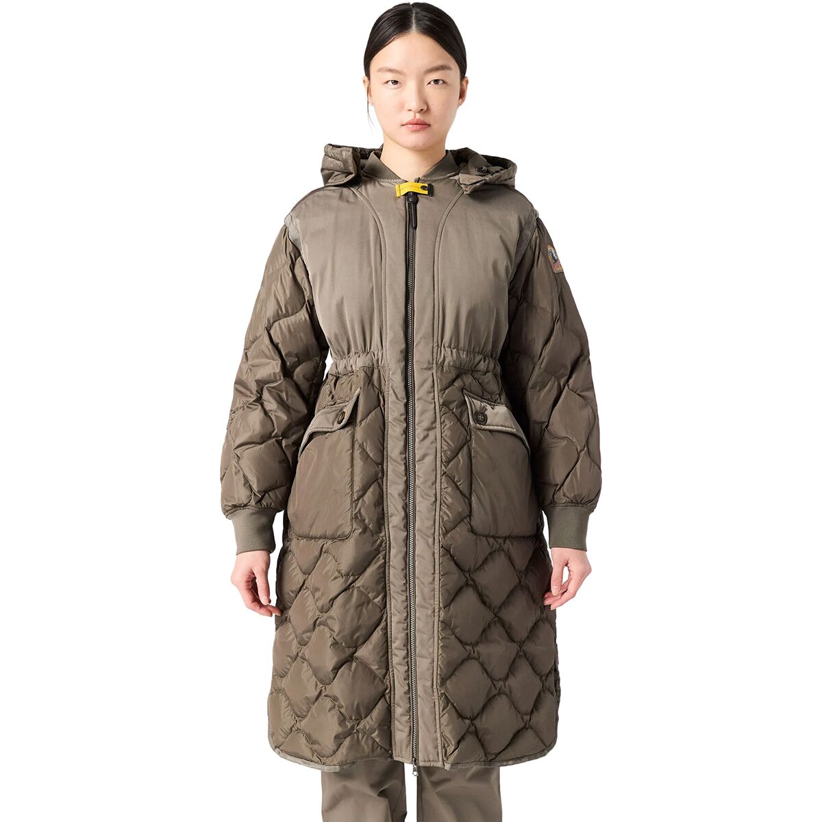 Image of Parajumpers Kagura Hooded Down Coat - Women's Olive Grey, L