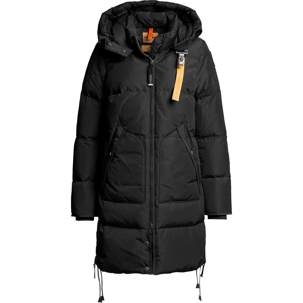 Image of Parajumpers Long Bear Hooded Down Coat - Women's Black, M